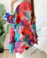 Luxe Pleated Geometric Top